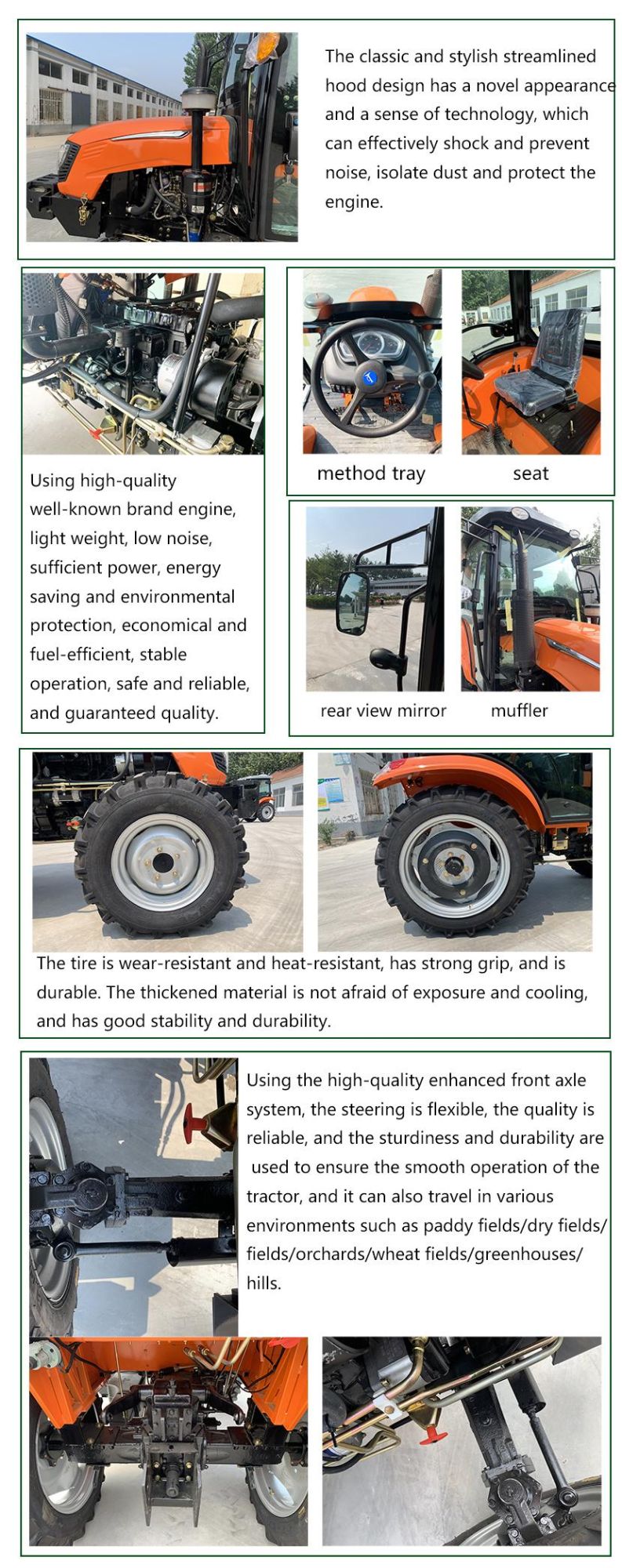 90% New Agricultural Machinery/Second Hand/Hot Sale / Mini /Small/4*4 Diesel Engine/Electric Tractor