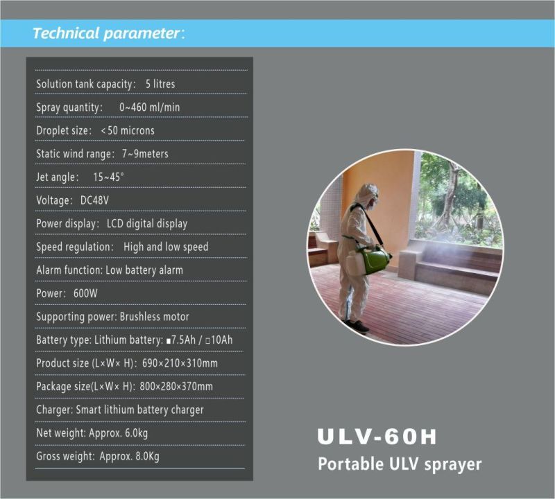OEM Custom Wholesale Battery Power Ulv Aerosol Sprayer