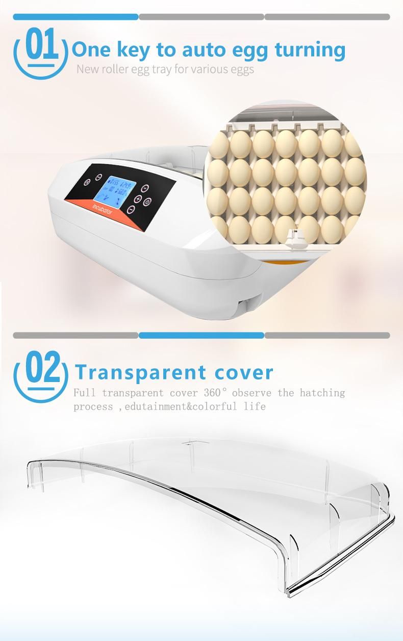 Hhd Egg Incubator 32 Capacity Rolling Egg Tray Hathing Machine Made in China