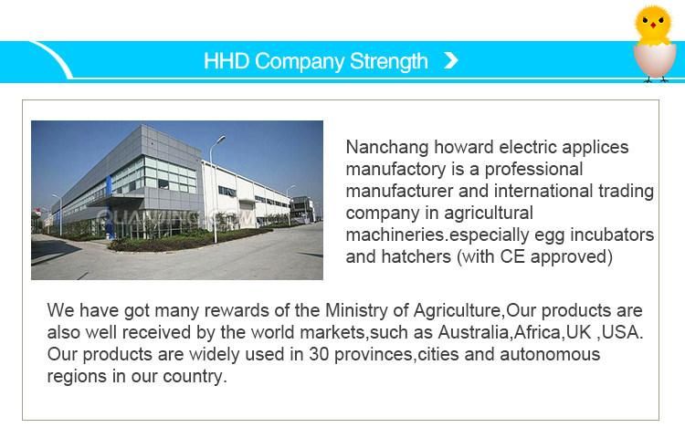 Hhd Fully Automatic Chicken Egg Incubator Ce Passed (YZITE-8)