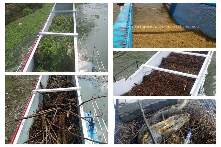 Professional Automatic River Hydraulic Control Aquatic Weed Water Hyacinth Reed Plant Cutter Machine Mowing Boat Vessel Seaweed Collecting Cleaning Harvester