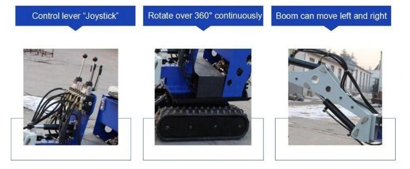 Hydraulic Mini Excavator with Auger Ripper Rake