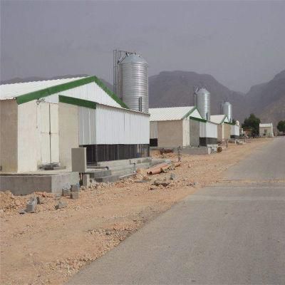 Prefab Quickly Built Easily Feeding Galvanized Steel Chicken Poultry Shed