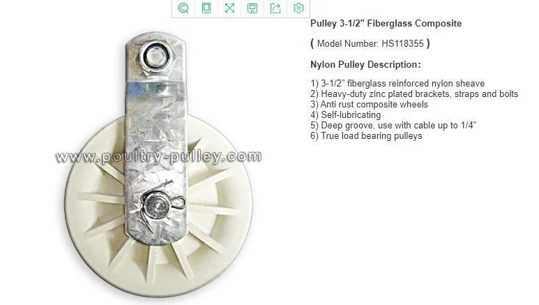 Pulley 3-1/2" Fiberglass Composite