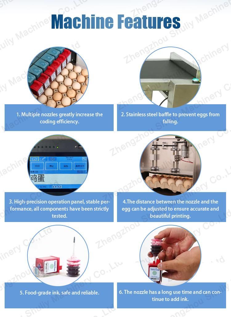 Hot Selling Factory Supply Egg Sorting Printer Machine Chicken Egg Printing Machine