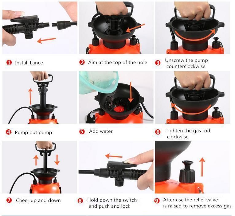 5L/8L /10L Garden Man Save Hand Compression Manual Shoulder Pressure Sprayer