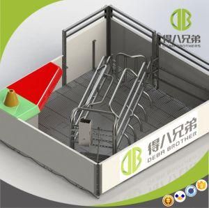 Pig Farm Equipment Animal Welfare Open Crate Design Farrowing Crate