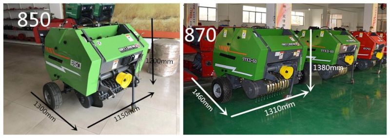 Farming Machinery Hay Grass Packing Machine Tractor Pto Round Hay Straw Mini Bale Baler Machine