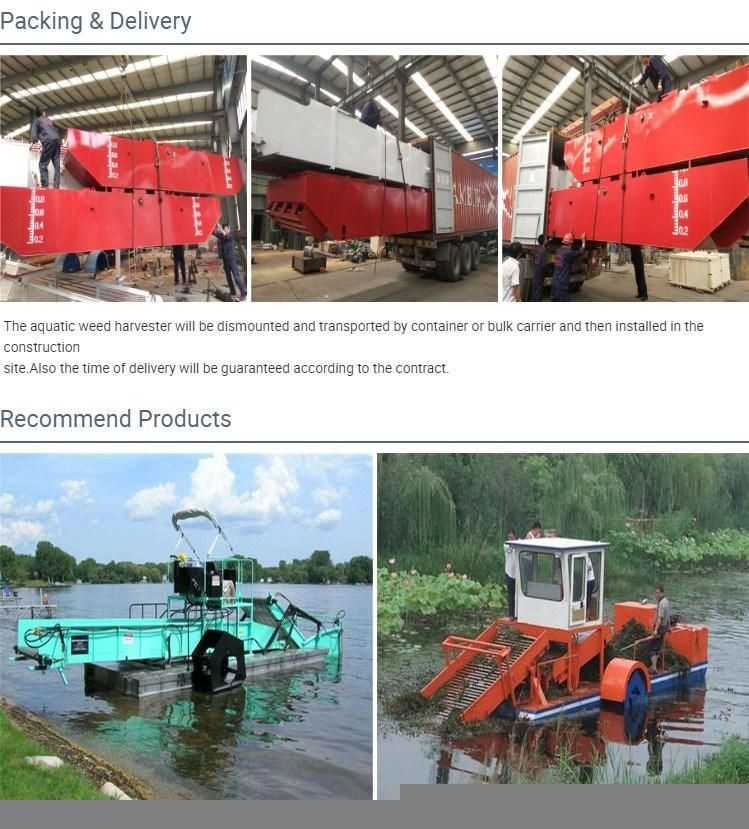 Full Hydraulic Weed Cutting Boat River Garbage Collection Boat