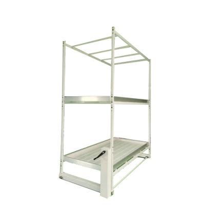 Multi Levels Ebb and Flood ABS Tray Rolling Bench Grow Tables for Medical Plants