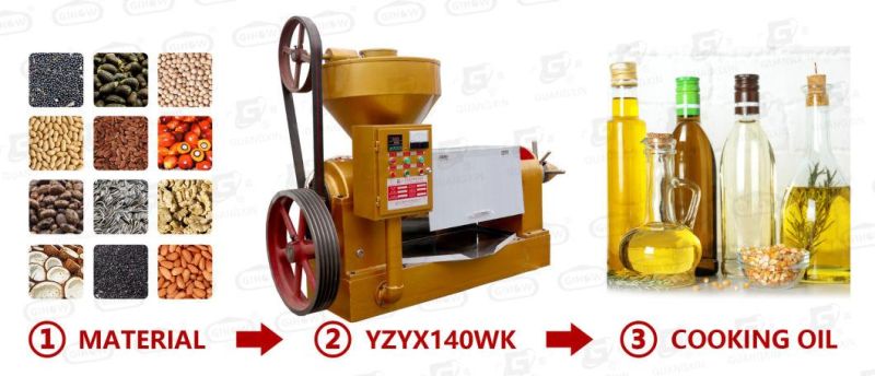 Guangxin 10tpd Bigger Gear Box Oil Press Yzyx140cjgx Longer Squeeze Chamber Oil Expeller