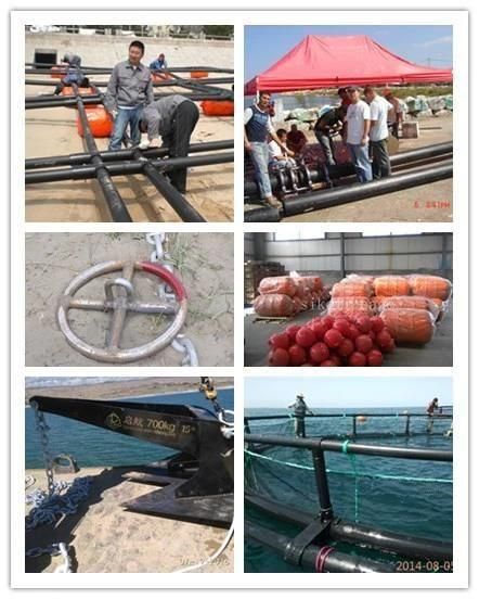 Round Floating Fish Cage with HDPE Bracket in Africa