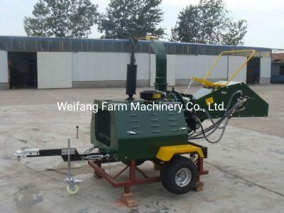 Diesel Engine Wood Chipper Trailed Branch Shredder