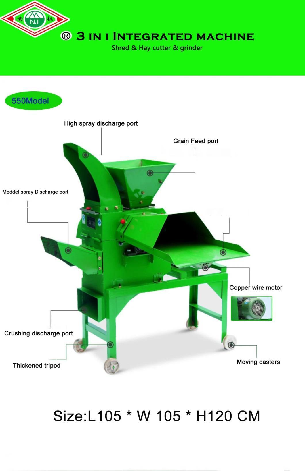 Nanfang Grain Crusher Animal Feed Grinder and Mixer with Gasoline Engine Grass Cutting Machines for Cow Fodder Shredde