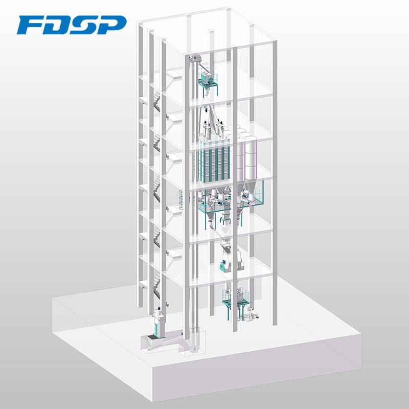 0.5-4 T/H Per Hour Animal Feed Production Line for Cow