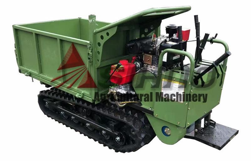 Oil Plam Plantation Hydraulic Truck Dumper 0.6 Ton 0.8 Ton 1.2ton 1.5 Ton 2 Ton Crawler Carrier Mini Dumper Power Barrow