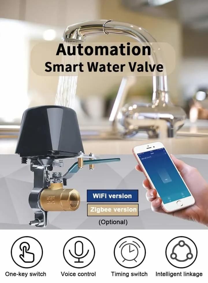 Smart Valve Controller and WiFi Water Leak Sensor Wireless Timer Gas and Water Valve Sprinkler Shut off Controller Compatible with Ios and Android System