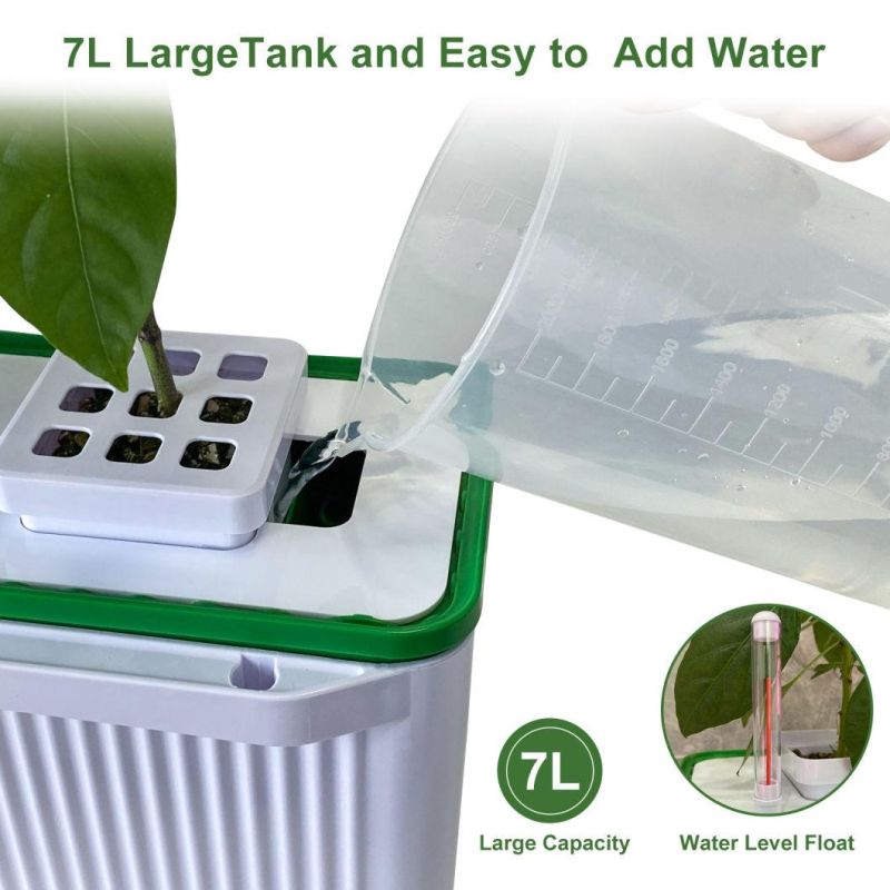 2021 New Design Big 7L Smart Garden Planter Hydroponocs System Come Built-in Pump Plus Climbing Trellis Well Fit Greenhouses Agricultural Machinery