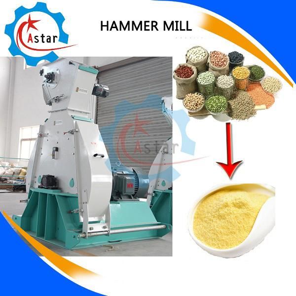 Manufacture Biomass Wood Chips Cereal Grains Poultry Animal Feed Hammer Mill for Sale
