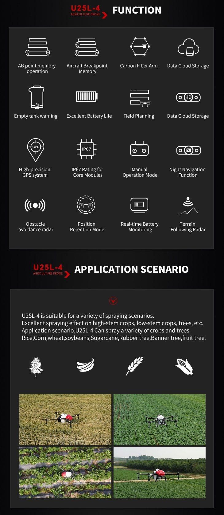 Large Capacity 25kg Payload Drone, Pulverizador Agricola Uavs for Agriculture