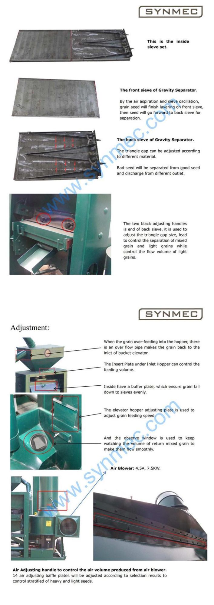 Wheat Maize Seed Gravity Separator Cleaning Machine
