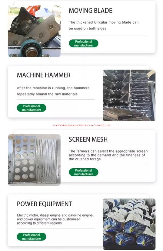 Feed Processing Machinery Automatic Chaff Cutter Machine Silage Forage Shredder Crusher for Sale Hammer Mill