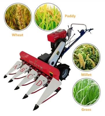 Easy Operate Wheat Paddy Pepper Grass Harvesting Reaper Machine
