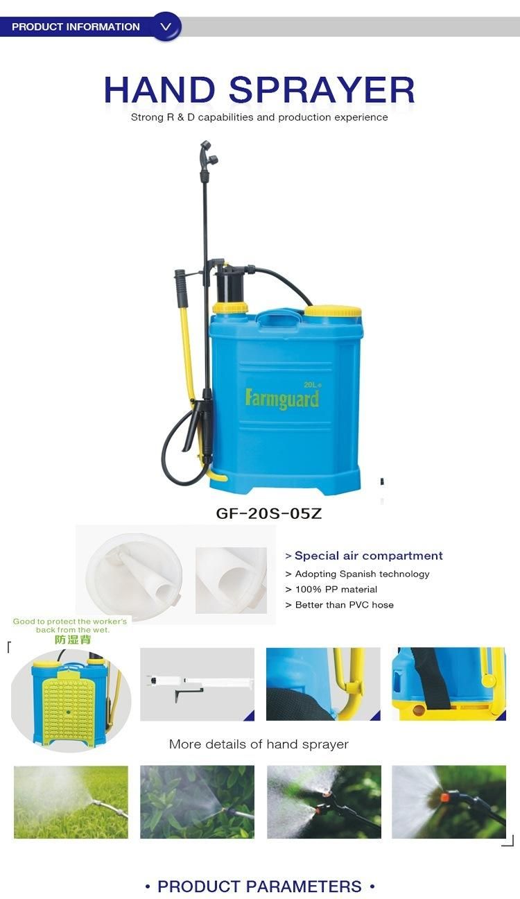 20L Manual Sprayer Knapsack Hand Sprayer Water Pump Low Price GF-20s-05z