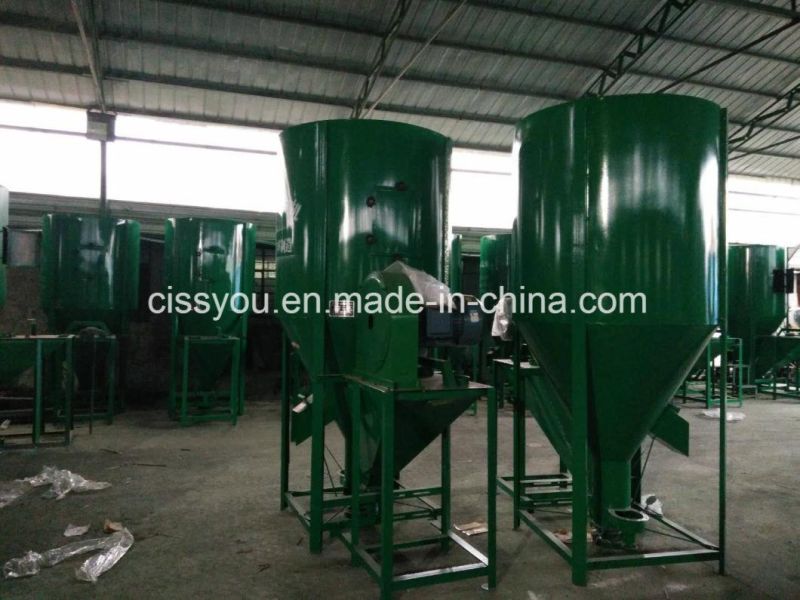 China Animal Feed Pellet Making Mixer Crusher Combined Machine