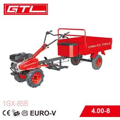 168f 5.5HP 4 Stoke Petrol Farm Tractor Gasoline Rotary Tiller with Trailer (1GX-85B)