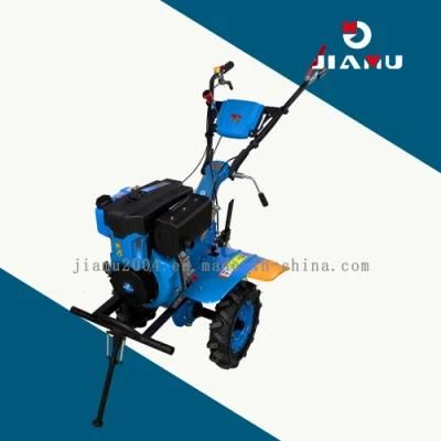 Jiamu GM135f D with GM186 All Gear Aluminum transmission Box Recoil Start Diesel D-Style Garden Tiller for Sale