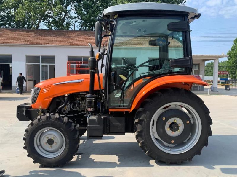 New Mini Tractor Farm/Lawn Tractor 50HP 4*4 Wheel Compact Agricultural Tractors with Orange Body