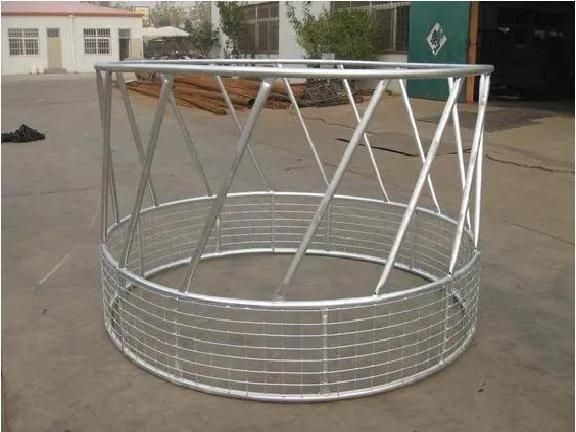 Galvanized Livestock Animal Cattle Horse Bale Hay Feeder