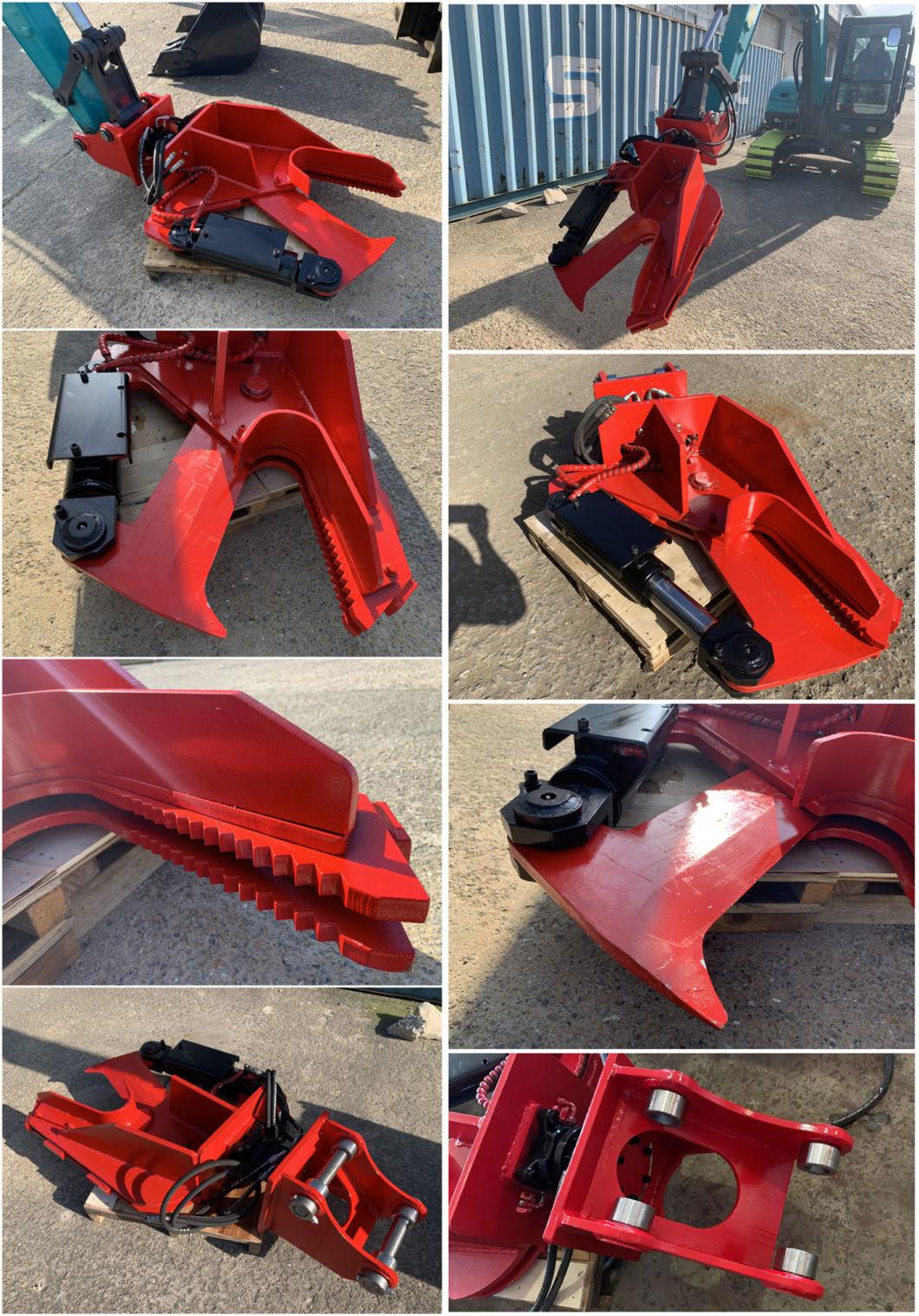 Excavator Mounted Rotationg Tree Shear Harvester