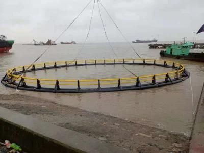 Quality Round Floating HDPE Fish Farming Cages 30m Diameter