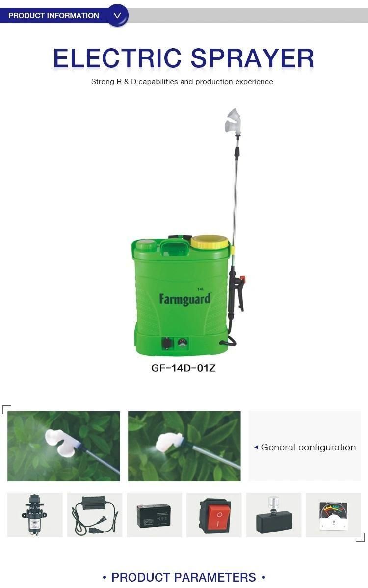12L 14L Farm Battery Operated Electric Knapsack Sprayer Pump