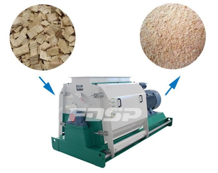 Wood Hammer Mill Crusher Machine Wood Hammer Grinder for Engineering
