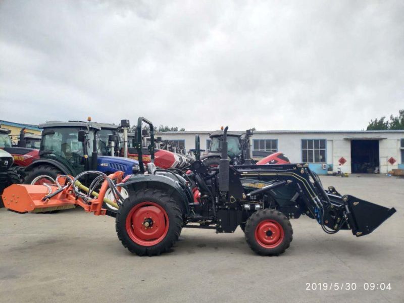 Farm Machinery 4 Wheel Drive Mechanical Tractor with Front Loader