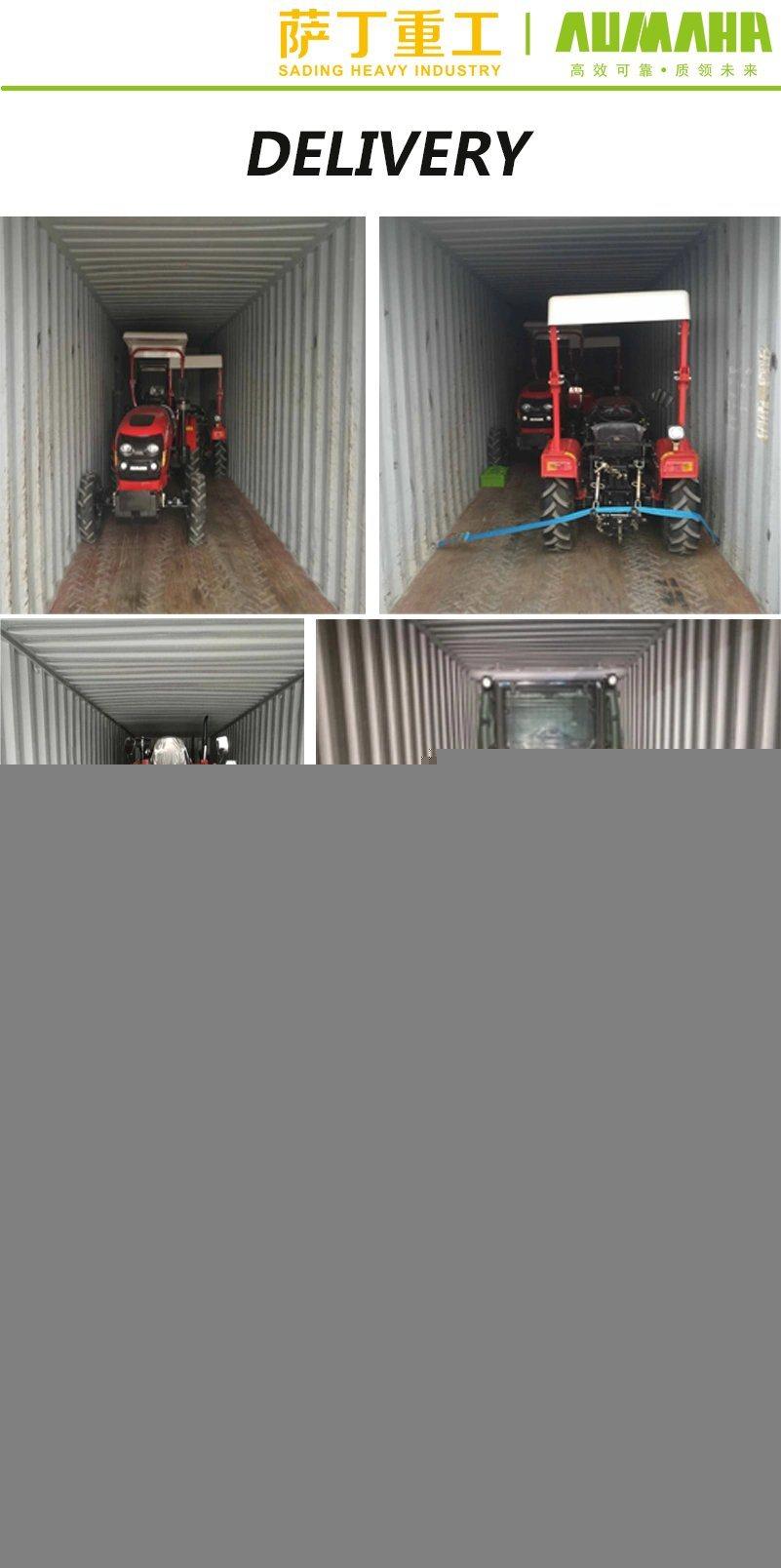 China Factory 80HP 4*4 Wheel Drive Agricultural Machinery Garden Lawn Farm Tractor with Implements