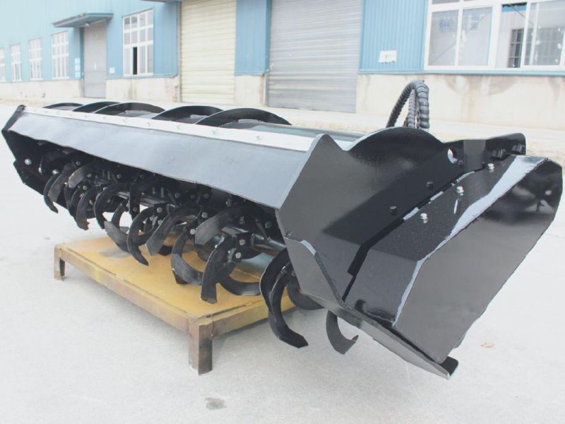 Hcn Brand 0511 Rotary Tiller Agricultural Tillage Equipment Installed on Skid Steer Loader and Loader Attachment for Loosening Soil