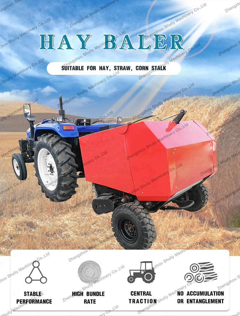 Hay Baler for Walking Tractor Mini Round Baler for Sale