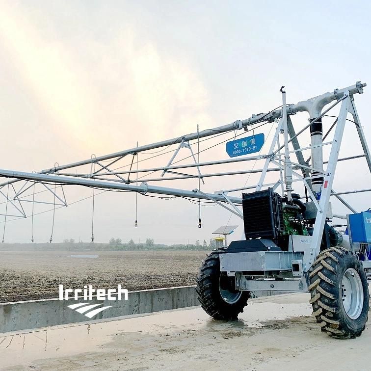 GPS Guidance Four Wheel Swing Around Pivot Lateral Irrigator with Center Feed
