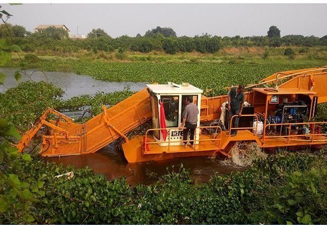 Pond Garbage Cleaning Ship Lake Weed Removal Water Hyacinth Harvester