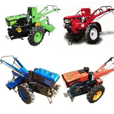 8HP12HP 15HP 18HP 20HP 22HP Farm Mini Diesel Motocultor Two Wheel Mini Walking Hand Tractor Sale