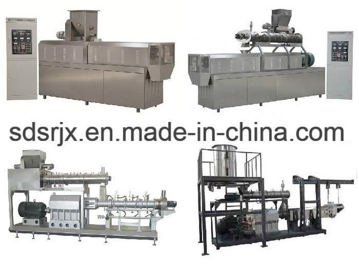 Dry and Wet Method Twin-Screw Puffed Fish Feed Granule Extrusion Machine
