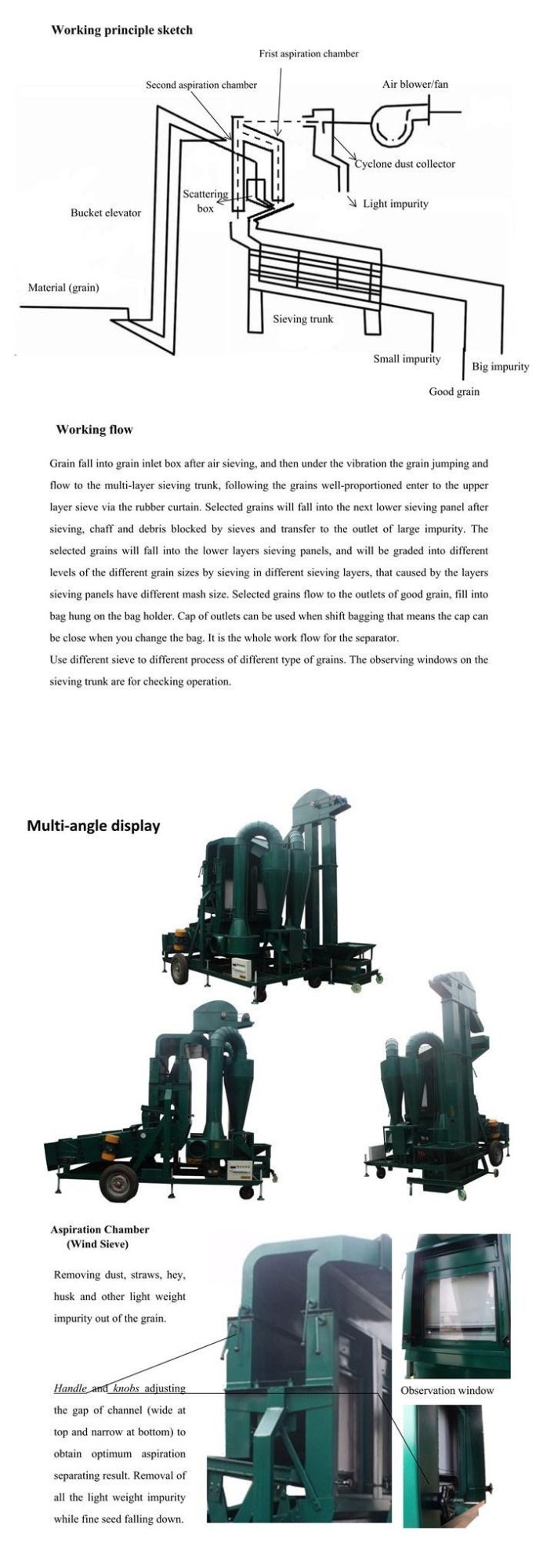 Beans Seed Grain Screen /Filtering / Cleaner /Shaking /Separator Machine