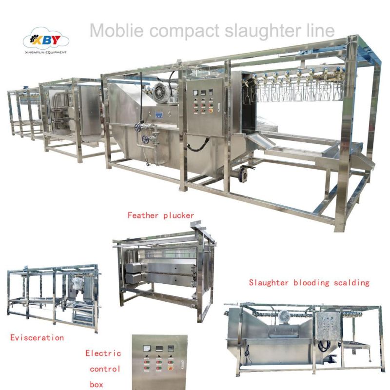 No Need to Install and Easy to Use Compact Complete Turkey Slaughter Line Chicken Processing Equipments for Chicken