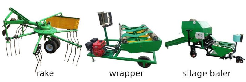 Farming Machinery Factory Sales Round Baler Machine Mini Grass Manufacturer Tractor Baler Small Round Hay Grass Packing Roll Baler Machine