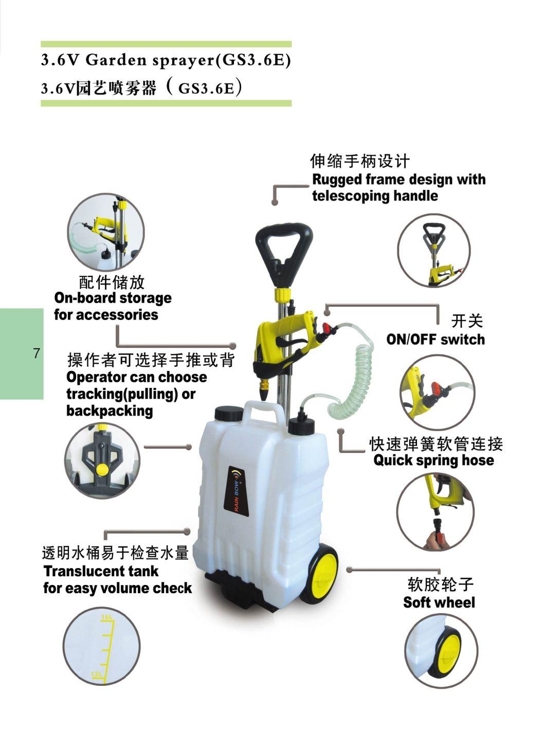 15L Backpack or Trolley Electric Battery Sprayer Garden