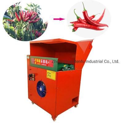 500kg/H Pob Farm Use Pepper Picking Machine Red Pepper Chili Picker Machine